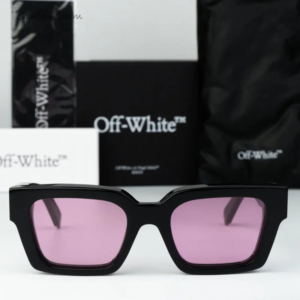 Off-White Men Sunglasses Black Pink Square OERI008 VIRGIL 1030 NEW AUTHENTIC